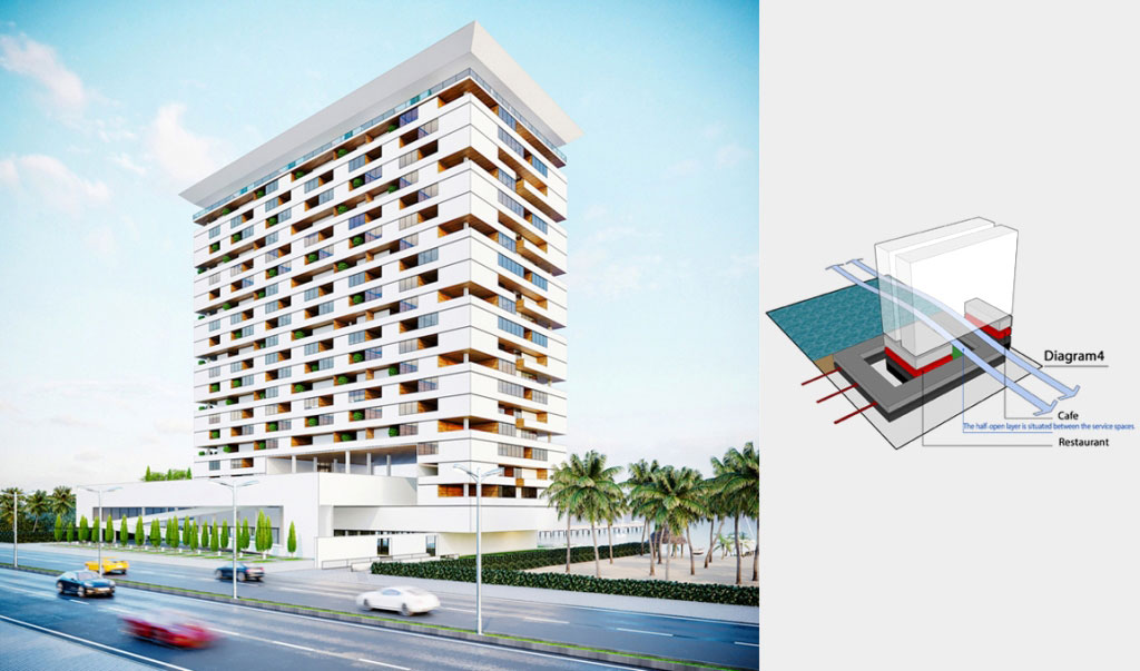 Design Process and Architectural Diagrams for Mimoza Residential Tower